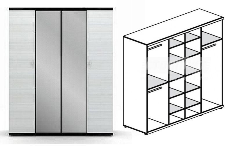 Столплит шкаф гретта 4 дверный