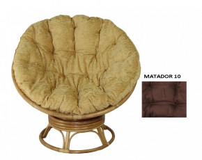 Кресло Papasan Swivel (Ротанг №4, ткань Matador 010) в Новосибирске - mebelnovo.ru | фото