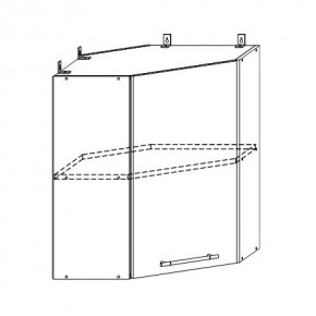 Монако ВПУ 600 шкаф верхний угловой в Новосибирске - mebelnovo.ru | фото