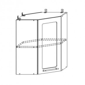 Монако ВПУС 550 шкаф верхний угловой в Новосибирске - mebelnovo.ru | фото