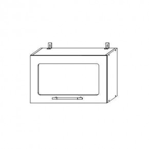 Опера ВПГС 600 шкаф верхний горизонтальный со стеклом в Новосибирске - mebelnovo.ru | фото