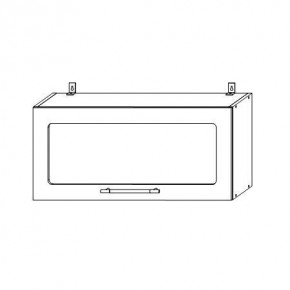 Опера ВПГС 800 шкаф верхний горизонтальный со стеклом в Новосибирске - mebelnovo.ru | фото