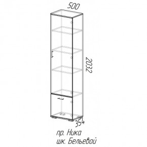 Шкаф бельевой Ника 500 в Новосибирске - mebelnovo.ru | фото