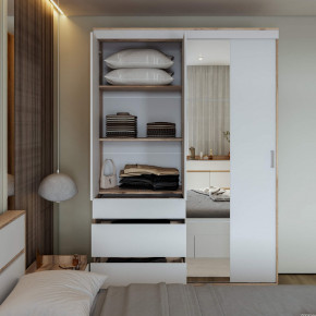 Шкаф-купе Брауни 1.5м в Новосибирске - mebelnovo.ru | фото