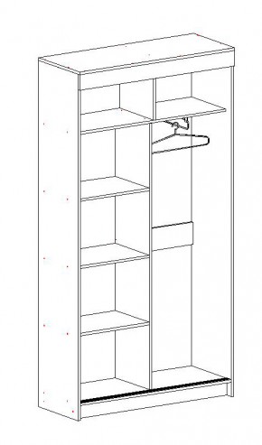 Шкаф-купе двустворчатый Грета 2/58 в Новосибирске - mebelnovo.ru | фото