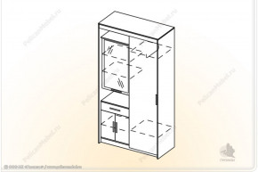 Шкаф Мелисса К-2 (пеликан) в Новосибирске - mebelnovo.ru | фото