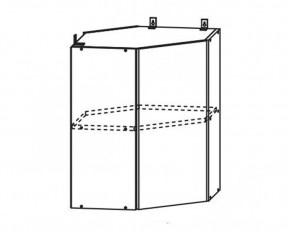 Шкаф верхний угловой ВПУ 600х600 Тито в Новосибирске - mebelnovo.ru | фото